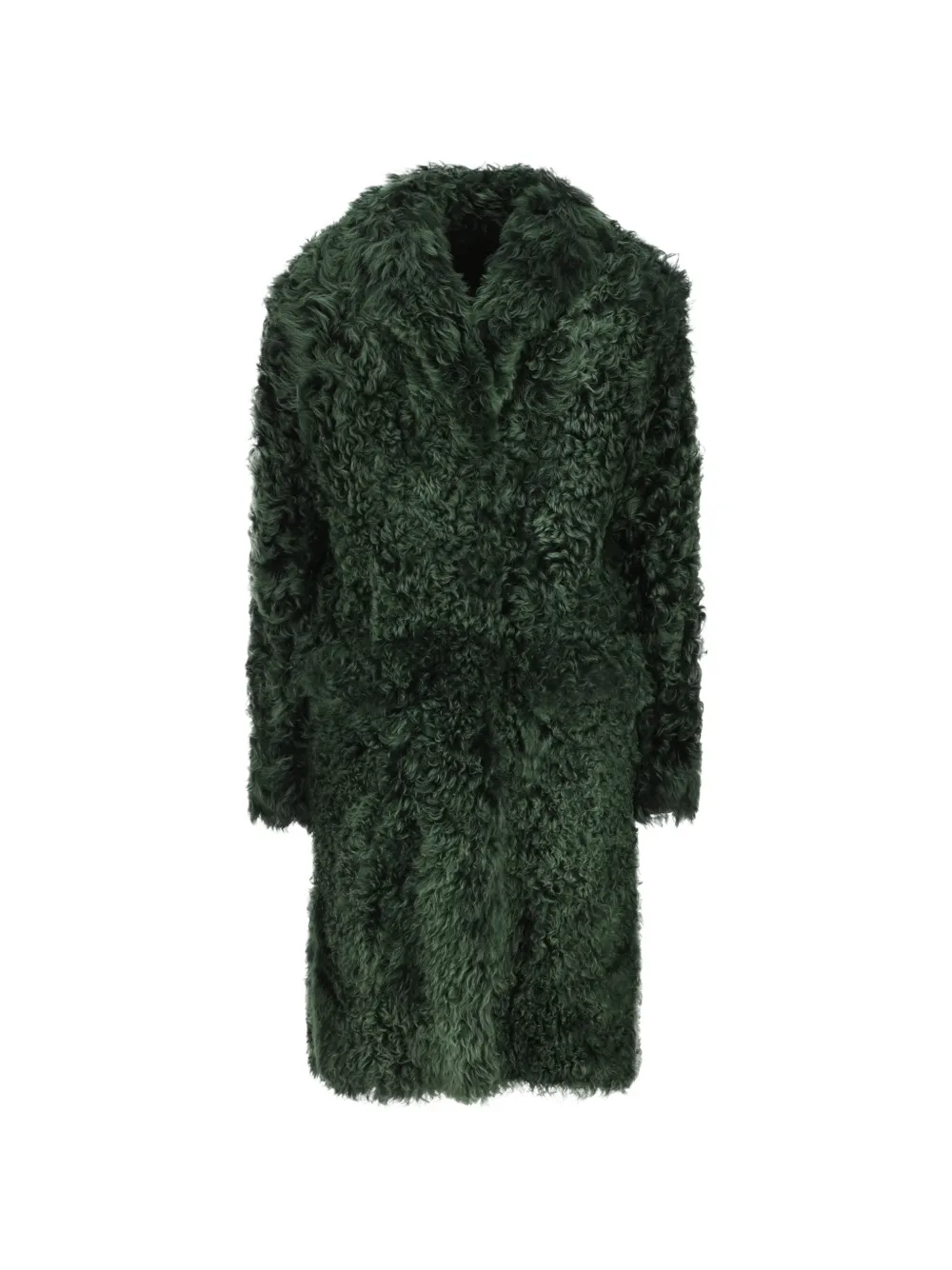 Prada shearling coat - Grün