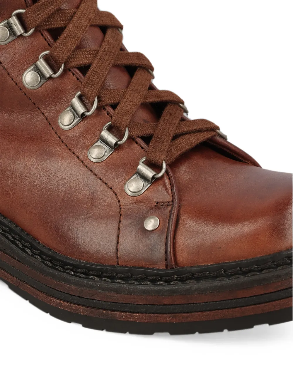 Miu lace-up leather boots Bruin