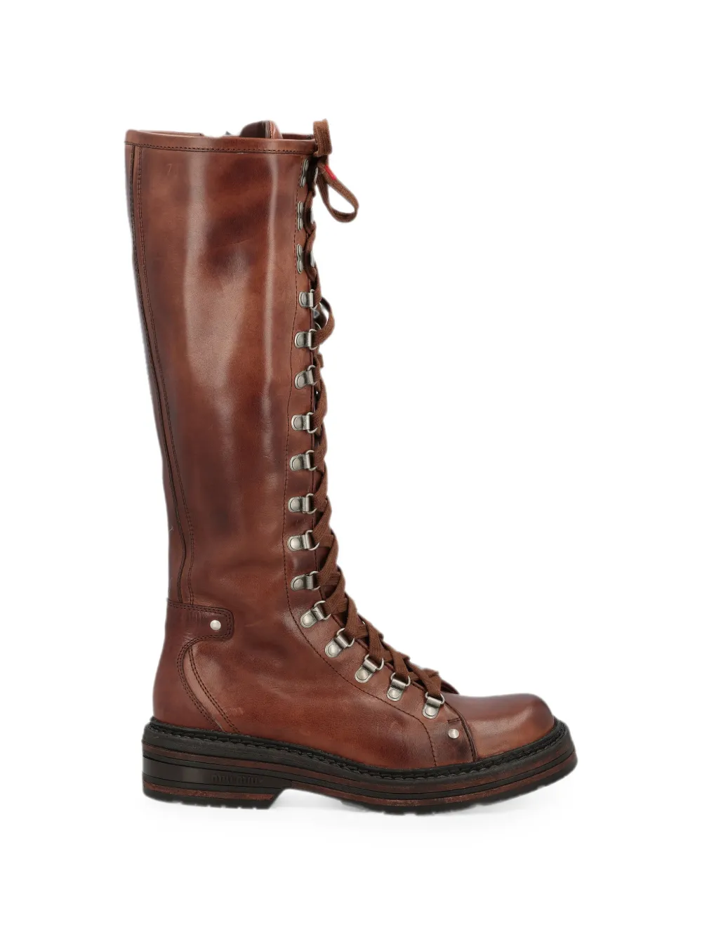 Miu lace-up leather boots Bruin