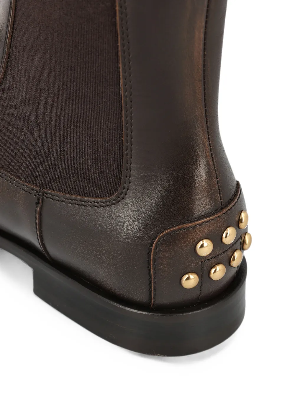 Tod's Gommino-studded leather Chelsea boots Bruin