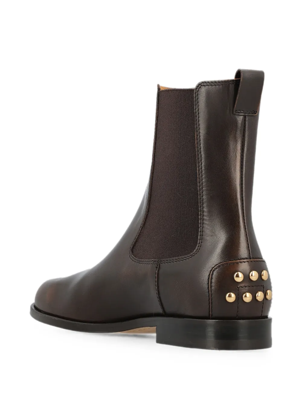 Tod's Gommino-studded leather Chelsea boots Bruin