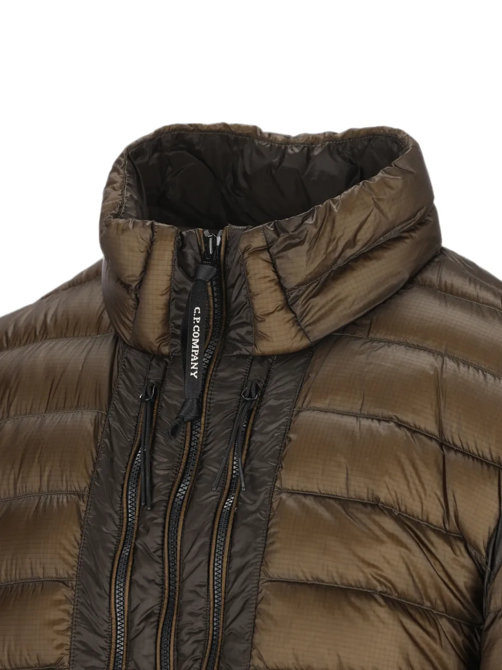 C.P. Company Gewatteerd jack met Lens-detail Groen