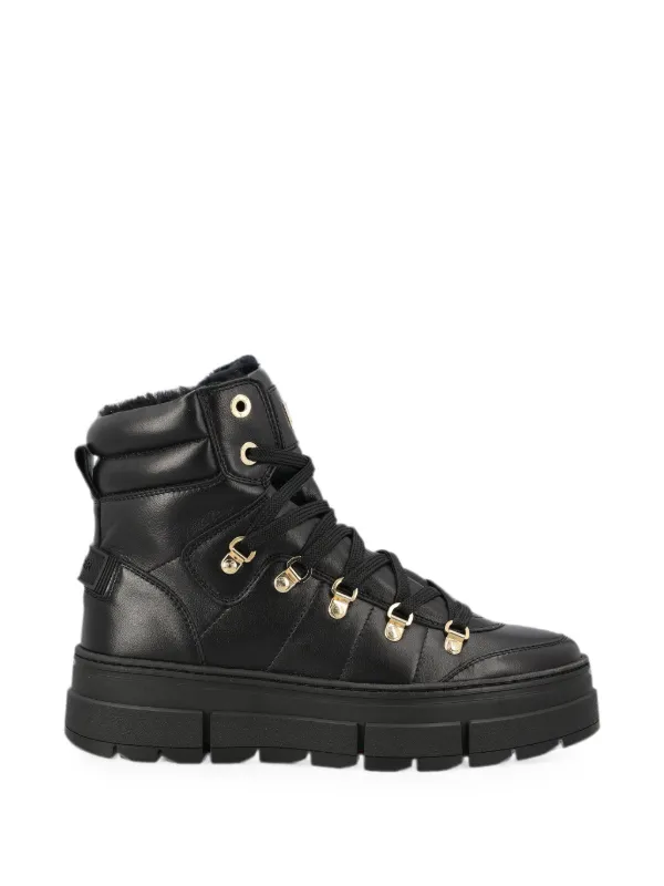 Bogner Lace-up Leather Ankle Boots in Black