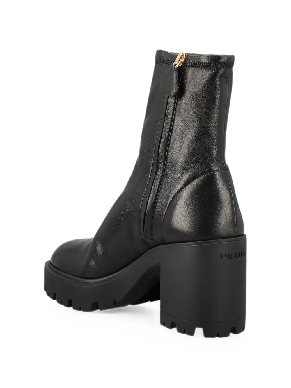 Prada stretch-nappa-leather booties Zwart