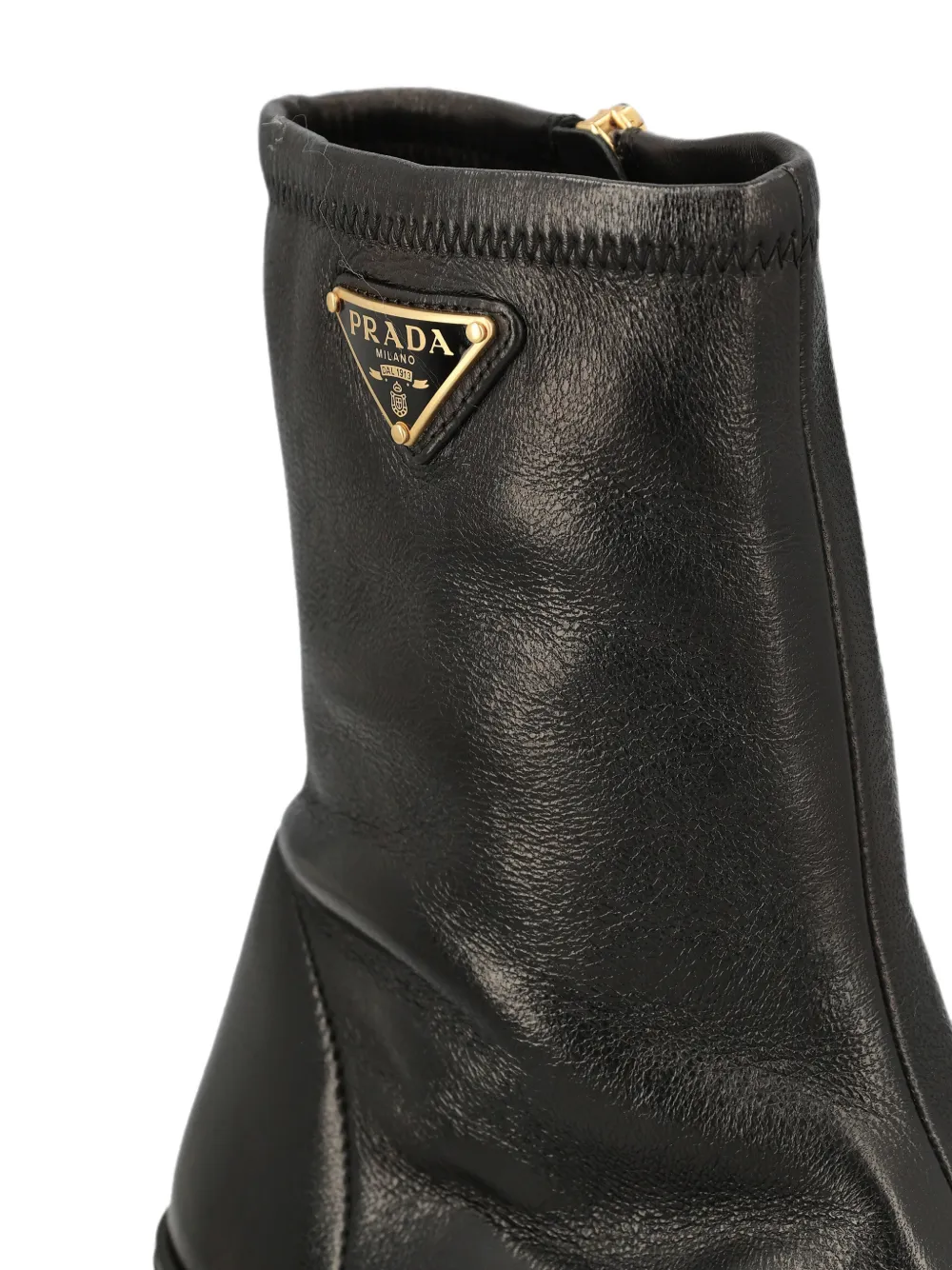 Prada stretch-nappa-leather booties Zwart