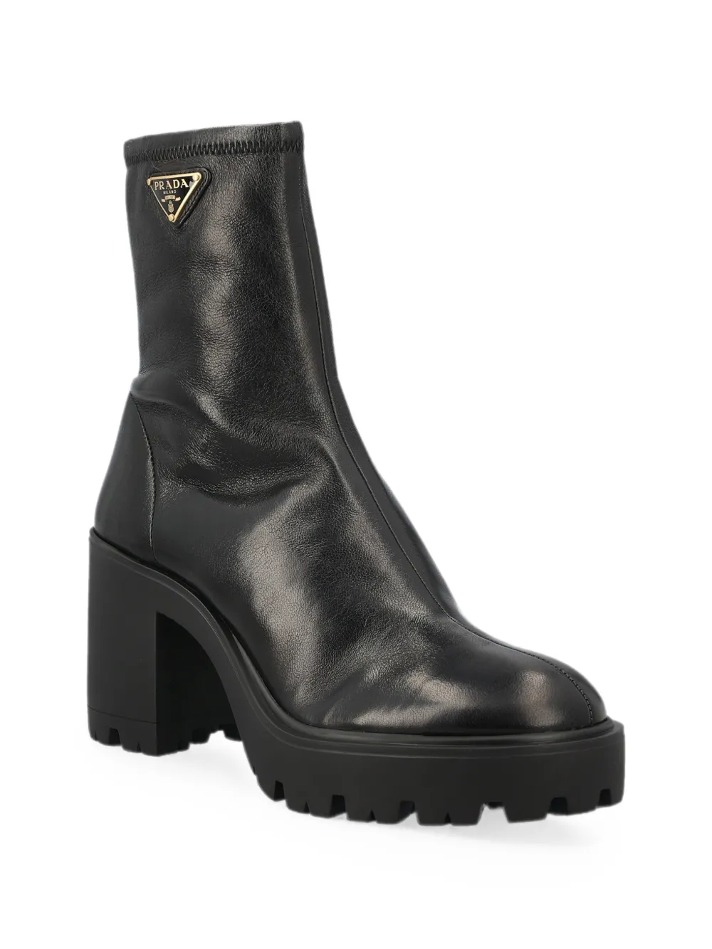 Prada stretch-nappa-leather booties Zwart