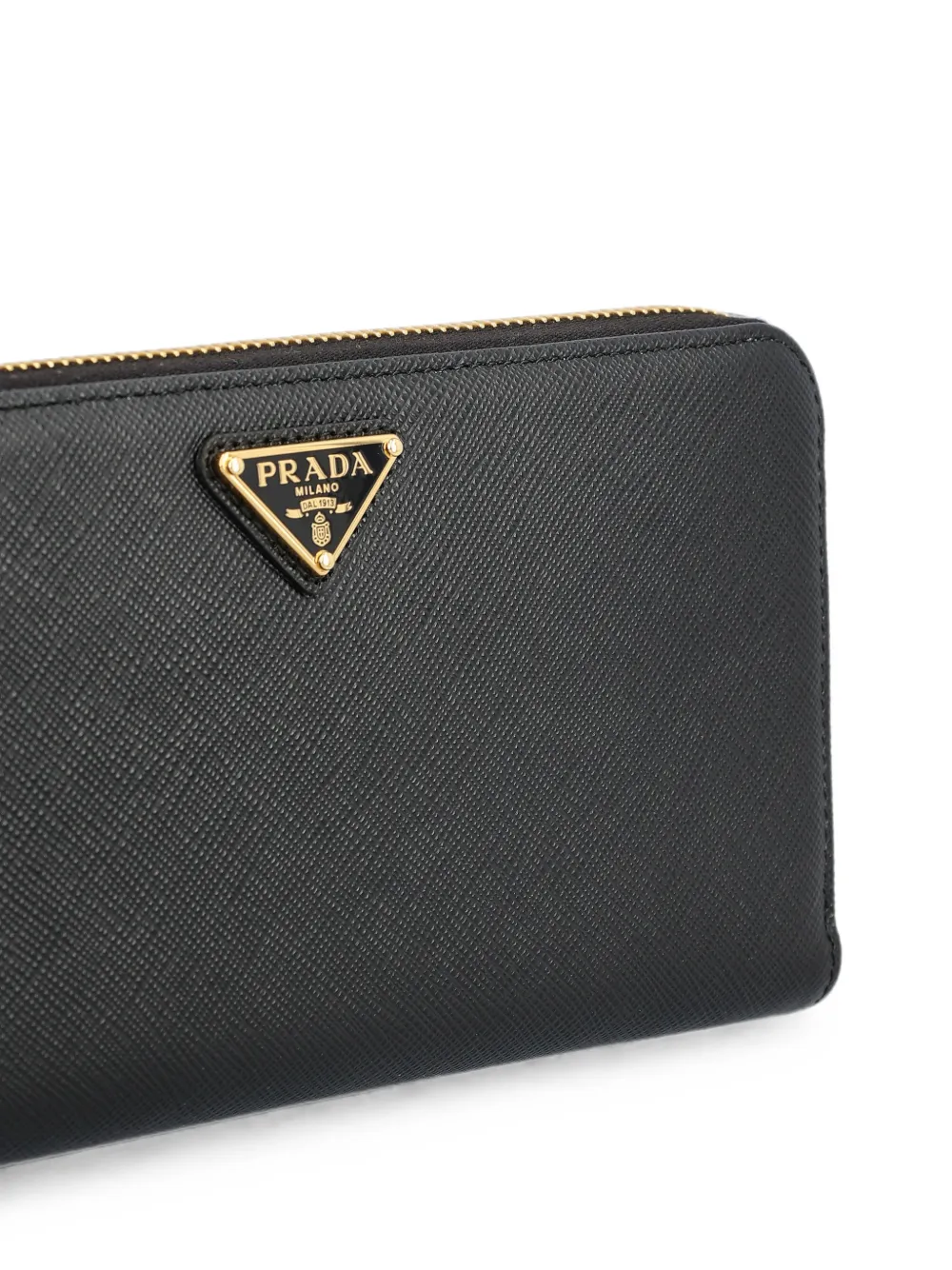 Prada Portemonnee van saffiano leer Zwart