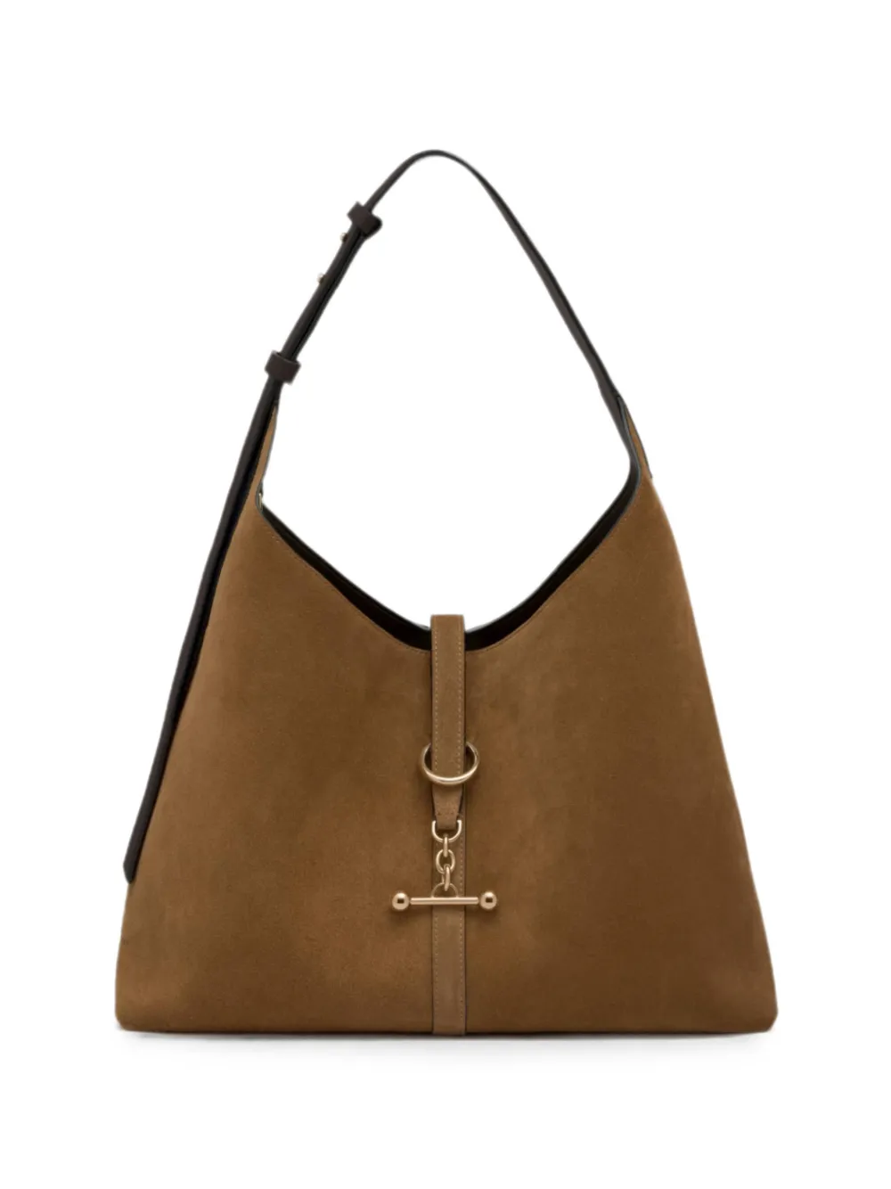 Strathberry Kite bar-detail suede shoulder bag