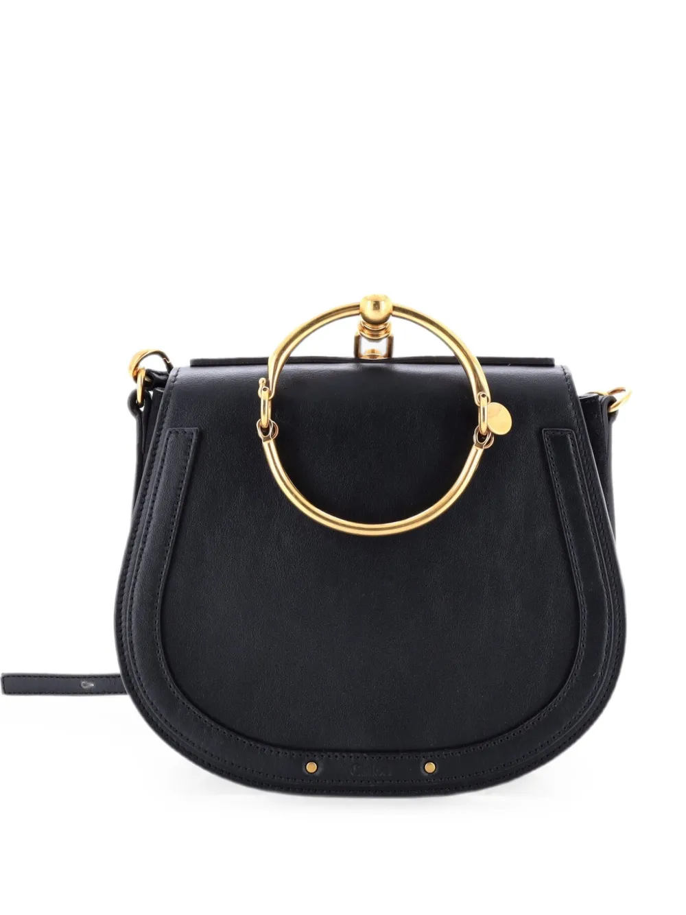 Chloé Pre-Owned Nile Leather Medium crossbody bag - Nero