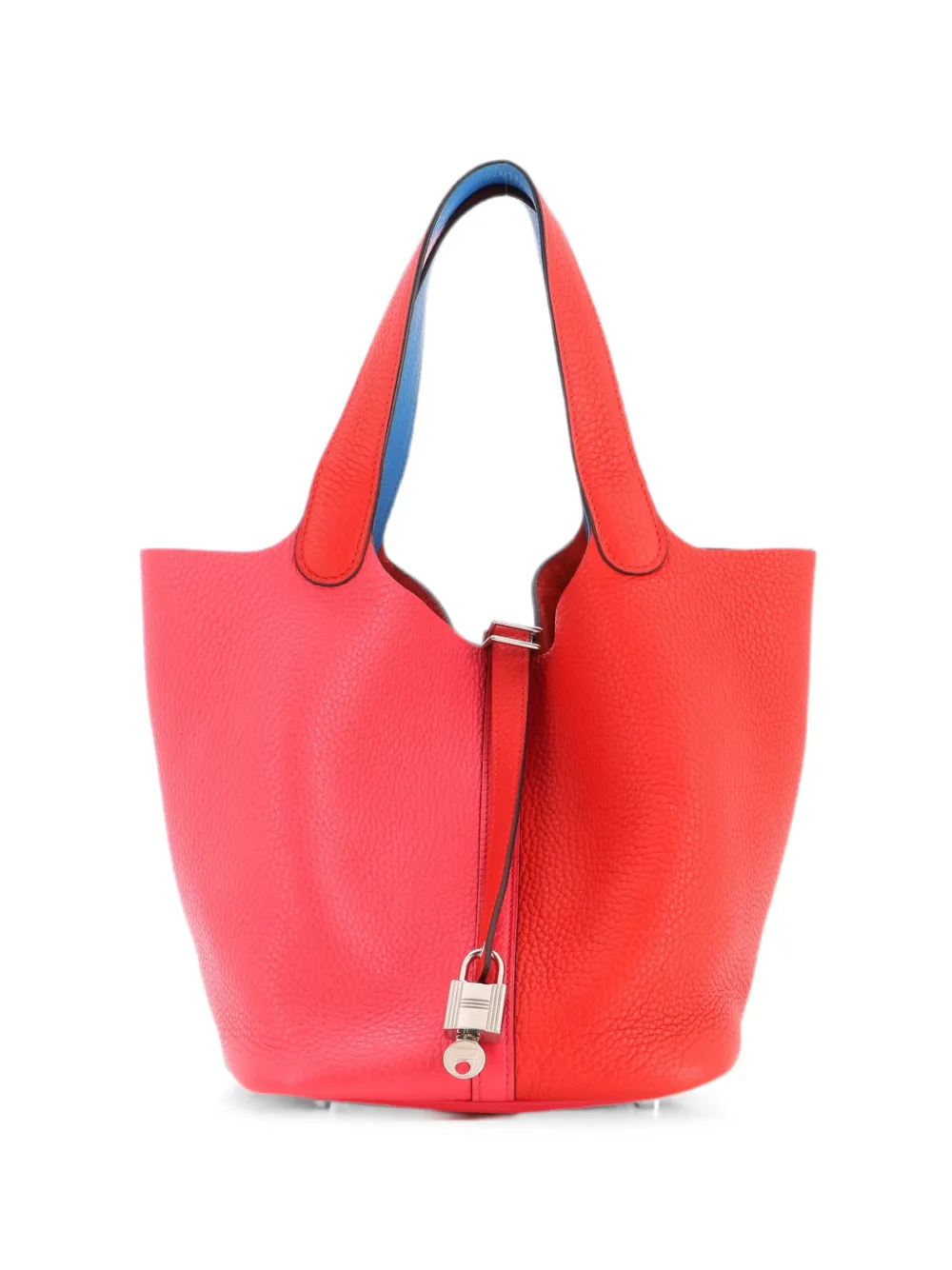 Hermès Pre-Owned Casaque Picotin Lock Bag Clemence MM bucket bag - Blu