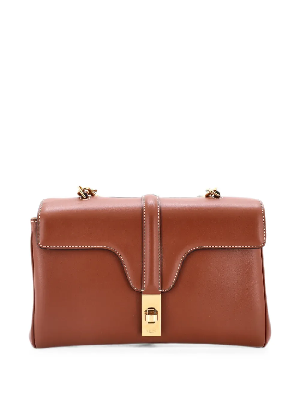 Celine Pre-Owned Soft 16 Bag Smooth Calfskin Teen shoulder bag - Braun