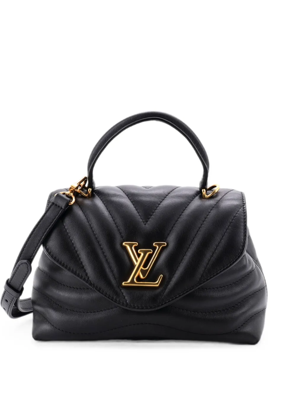 Louis Vuitton Pre-Owned New Wave Hold Me Top Handle Bag Quilted Leather satchel - Schwarz