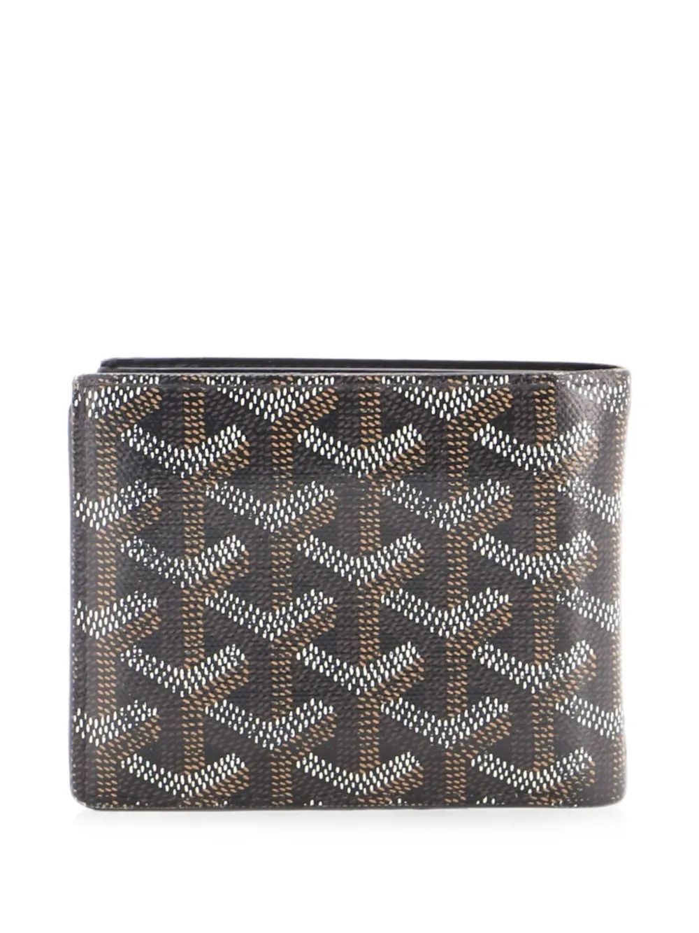 Pre-owned Goyard Victoire Wallet Coated Canvas Small Wallets In Black