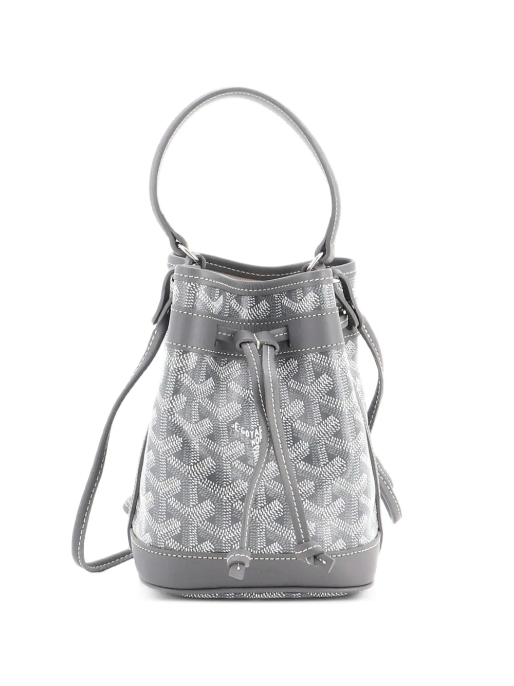 Goyard Pre-Owned Petit Flot Coated Canvas Mini bucket bag - Grigio