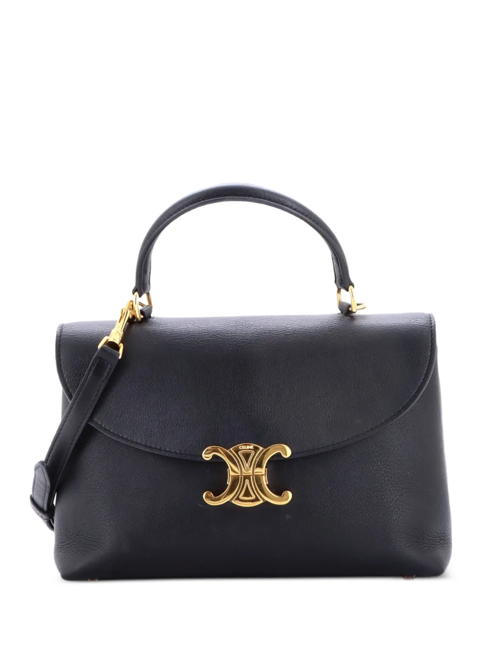 Celine Pre-Owned Nino Top Handle Bag Leather Medium satchel - Nero