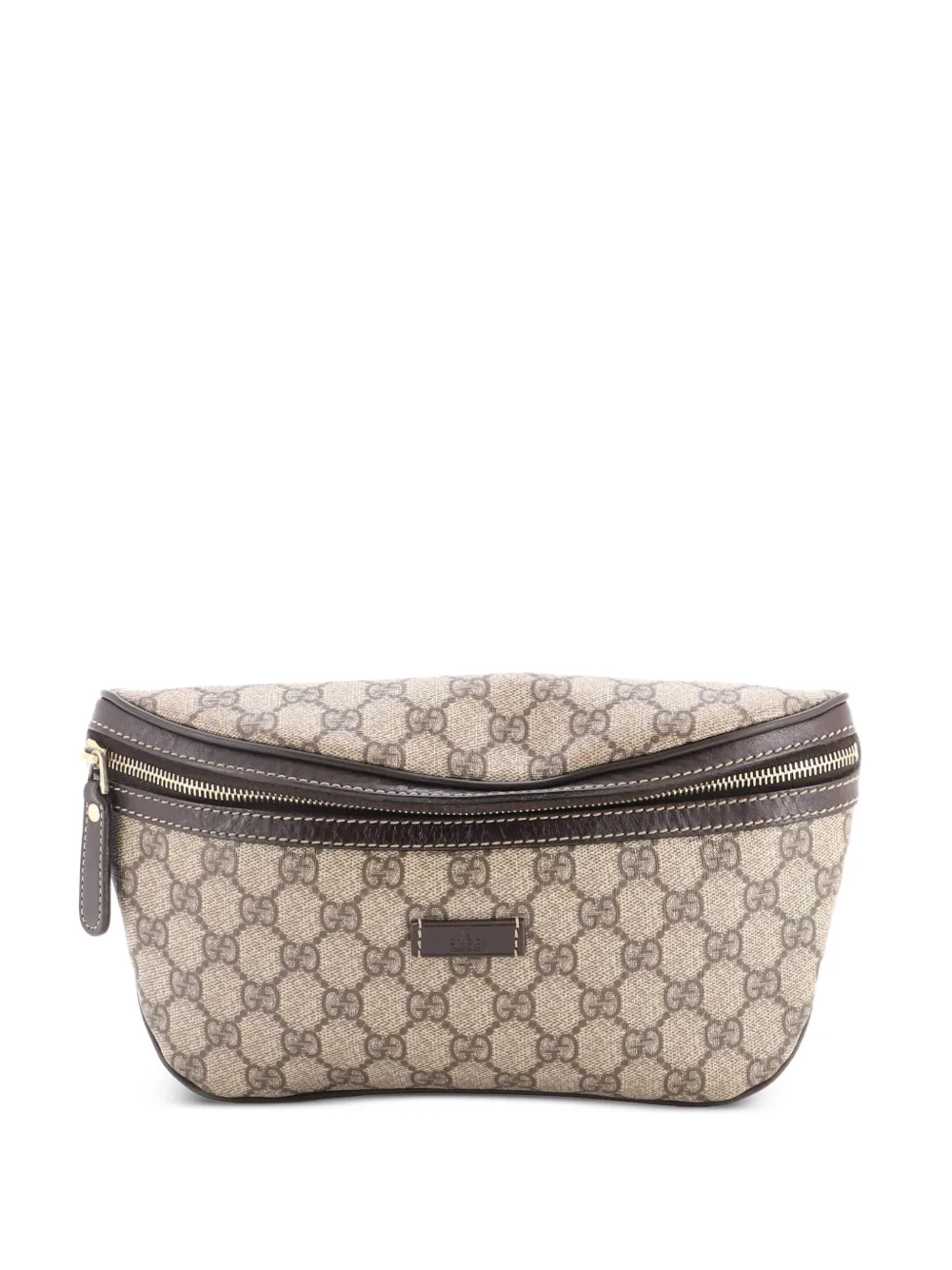 Gucci Pre-Owned GG Coated Canvas with Leather Small belt bag - Marrone