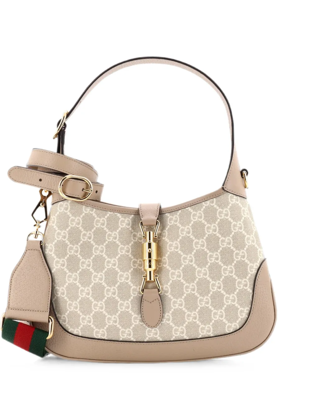 Gucci Pre-Owned Jackie 1961 GG Coated Canvas Small hobo bag - Nude