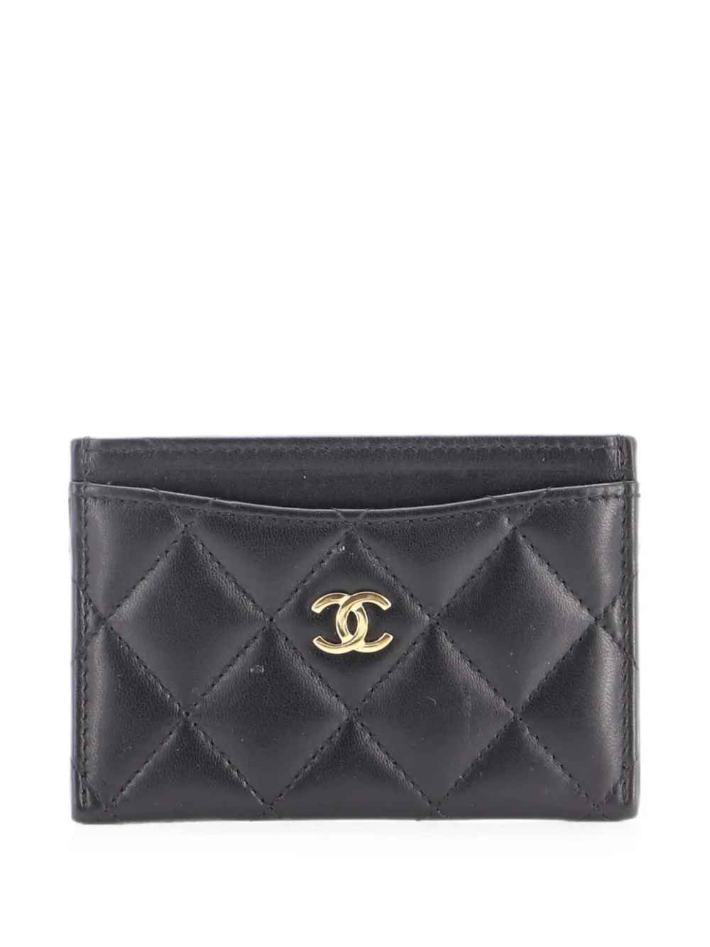 CHANEL Pre-Owned Classic Quilted Lambskin card holder - Nero