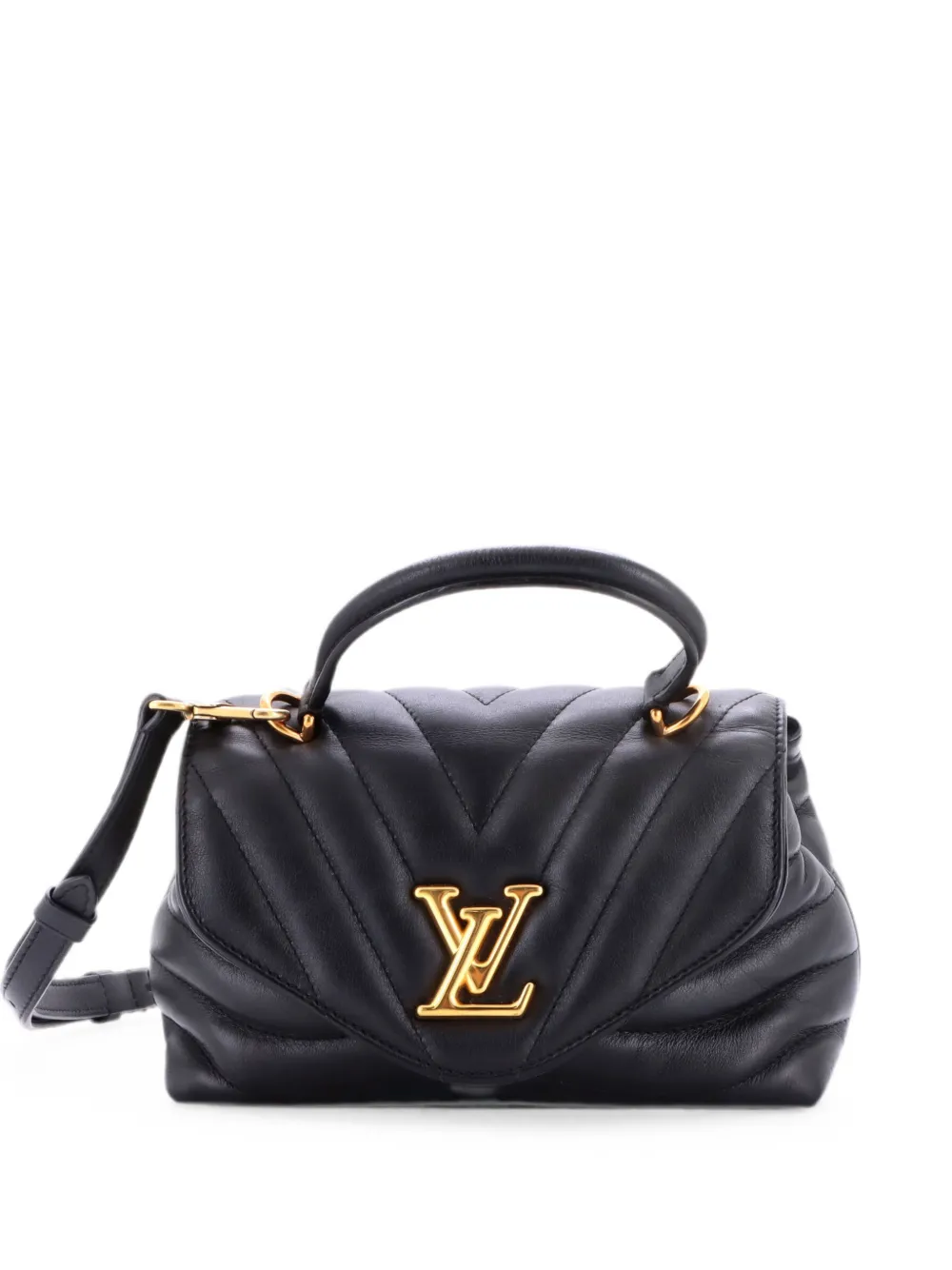 Louis Vuitton Pre-Owned New Wave Hold Me Top Handle Bag Quilted Leather satchel - Nero