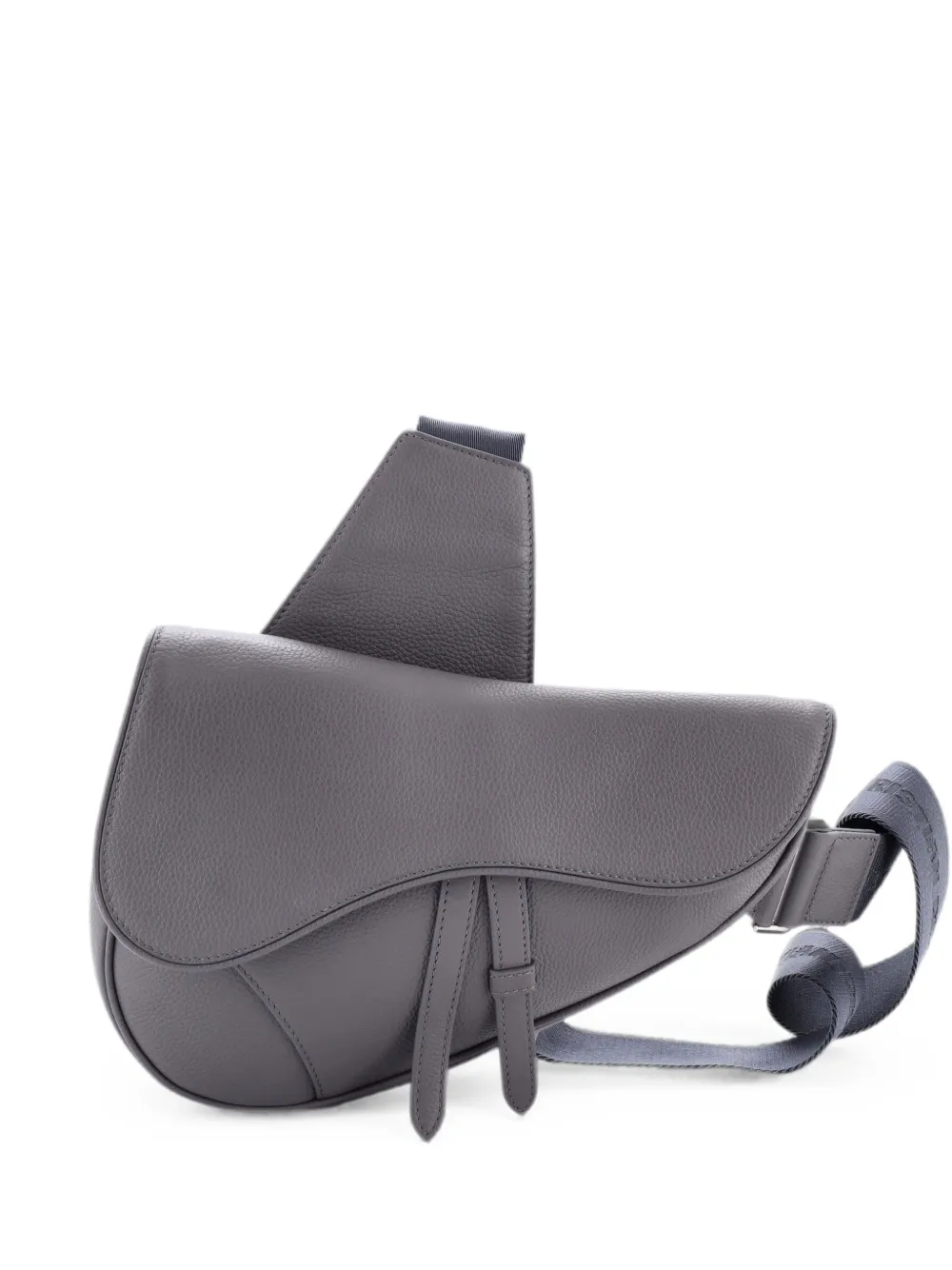 Christian Dior Pre-Owned Saddle Leather crossbody bag - Grigio