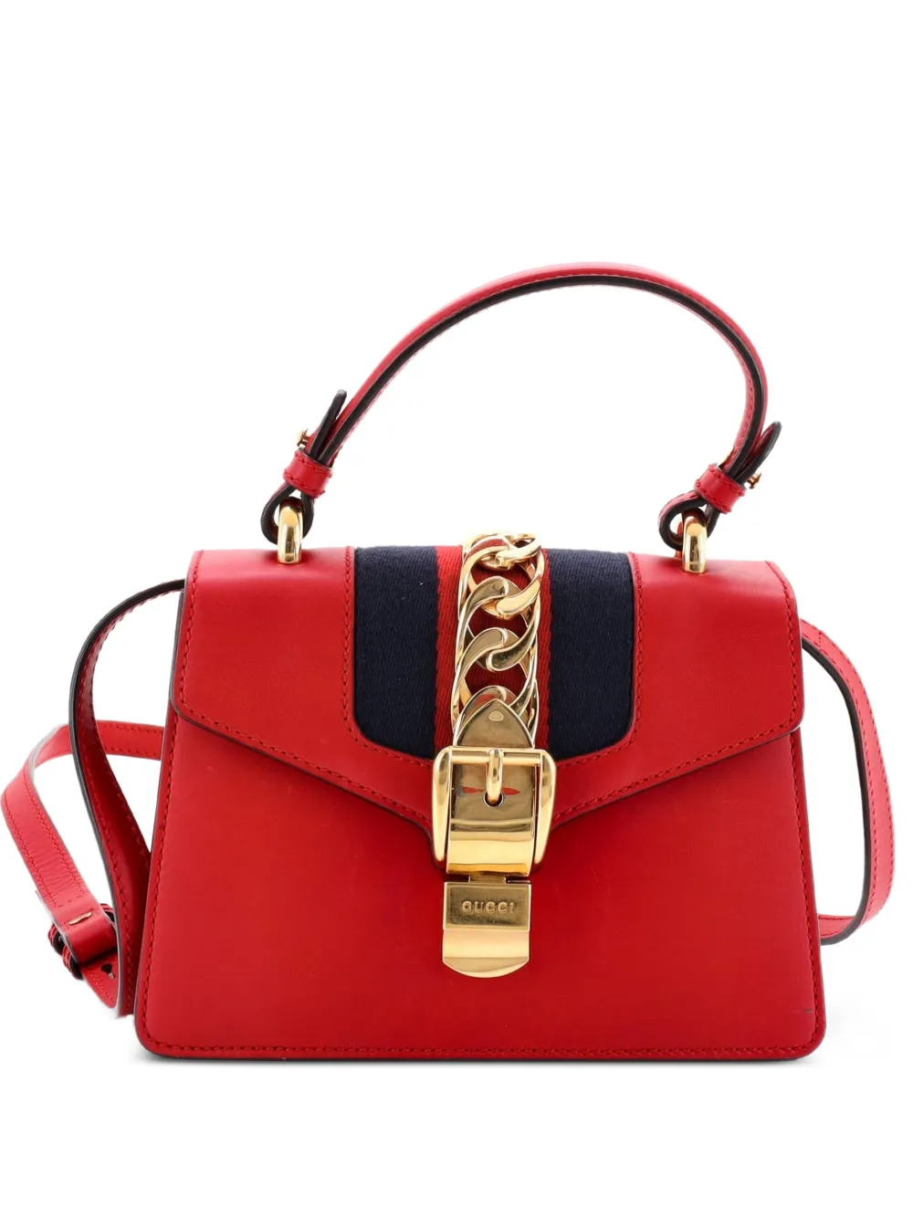 Gucci Pre-Owned Sylvie Top Handle Bag Leather Mini satchel - Rosso