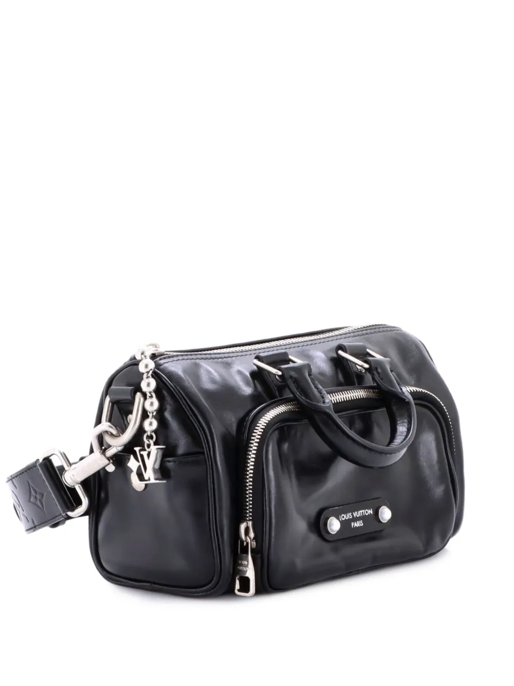 Louis Vuitton Pre-Owned Keepall Cargo Bandouliere Bag Calfskin with Monogram Leather 25 travel bag - Nero