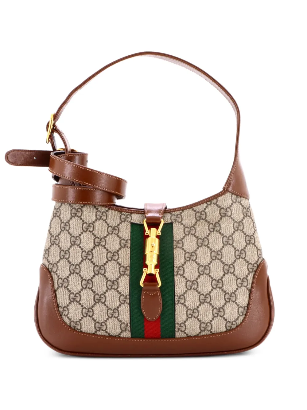 Gucci Pre-Owned Jackie 1961 GG Coated Canvas Small hobo bag - Marrone