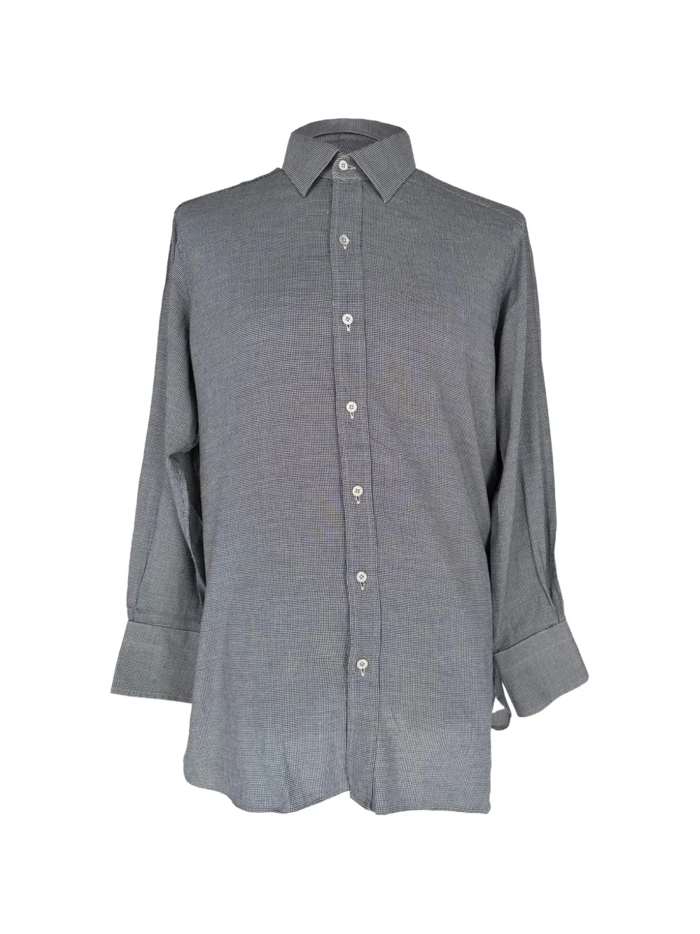 Pre-owned Tom Ford Tweed Button-down Shirt In Grey