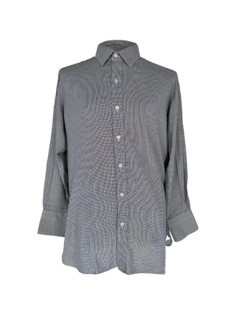 Tom Ford Pre-Owned camisa de tweed con botones