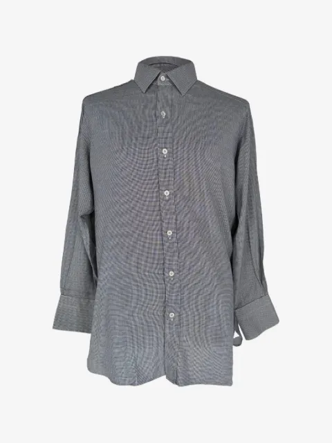 Tom Ford Pre-Owned camisa de tweed con botones