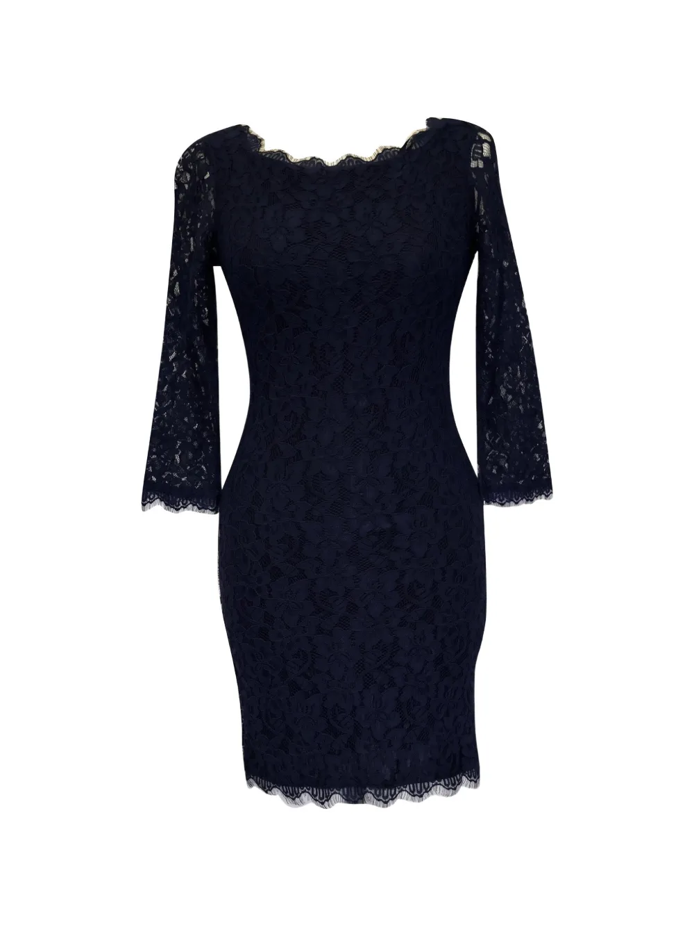 Diane Von Furstenberg Vintage Zarita lace dress - Blu