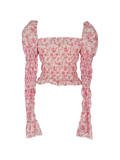 Caroline Constas Delilah shirred blouse