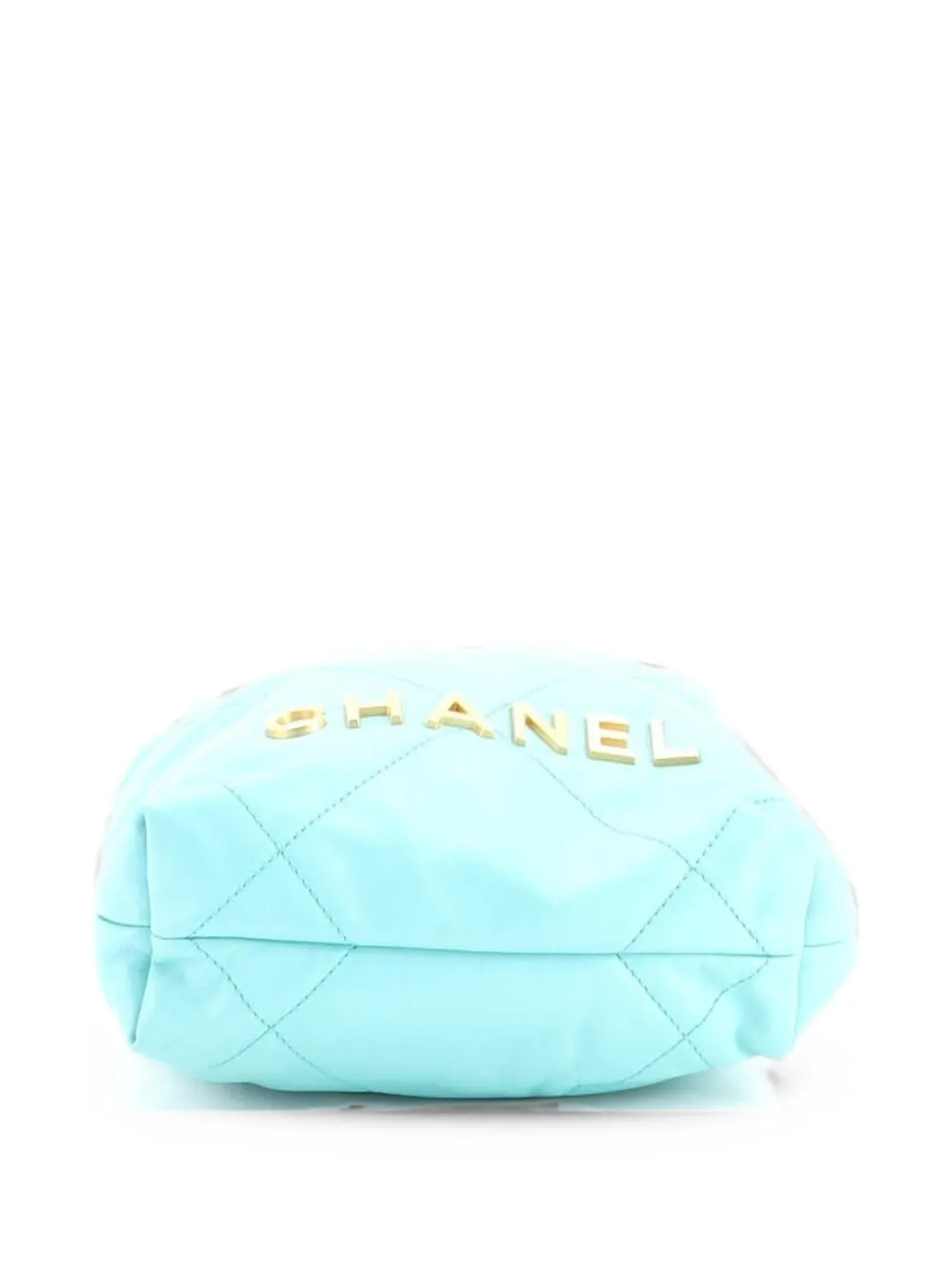 CHANEL Pre-Owned 22 Chain Hobo Quilted Calfskin Mini crossbody bag - Blau