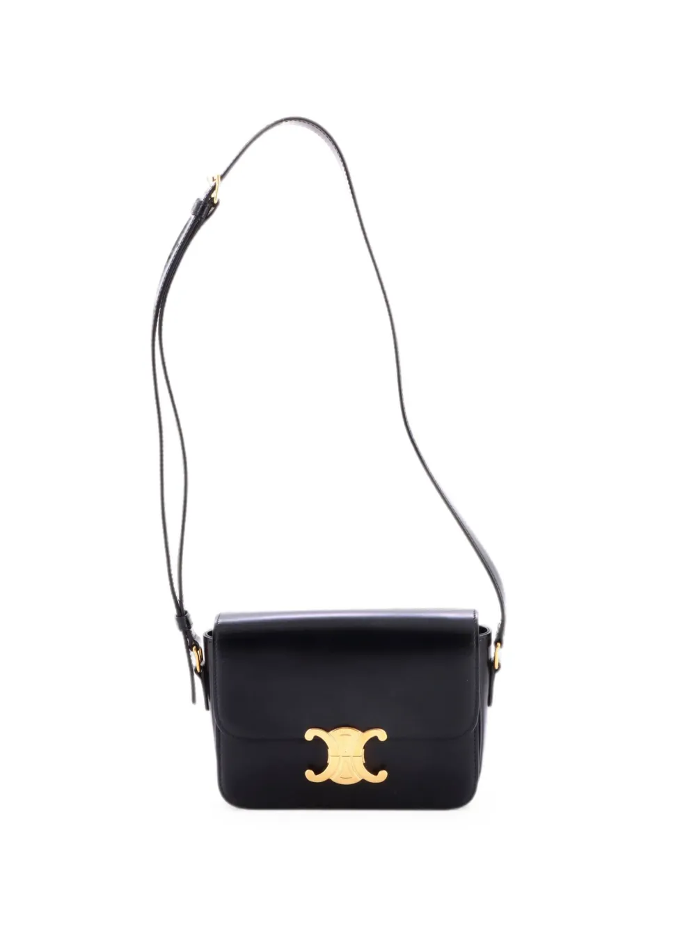 Celine Pre-Owned Triomphe Shoulder Bag Smooth Calfskin Teen crossbody bag - Schwarz