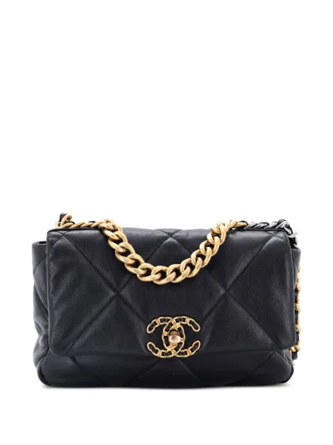 CHANEL Pre-Owned 19 Flap Bag Quilted Leather Medium crossbody bag