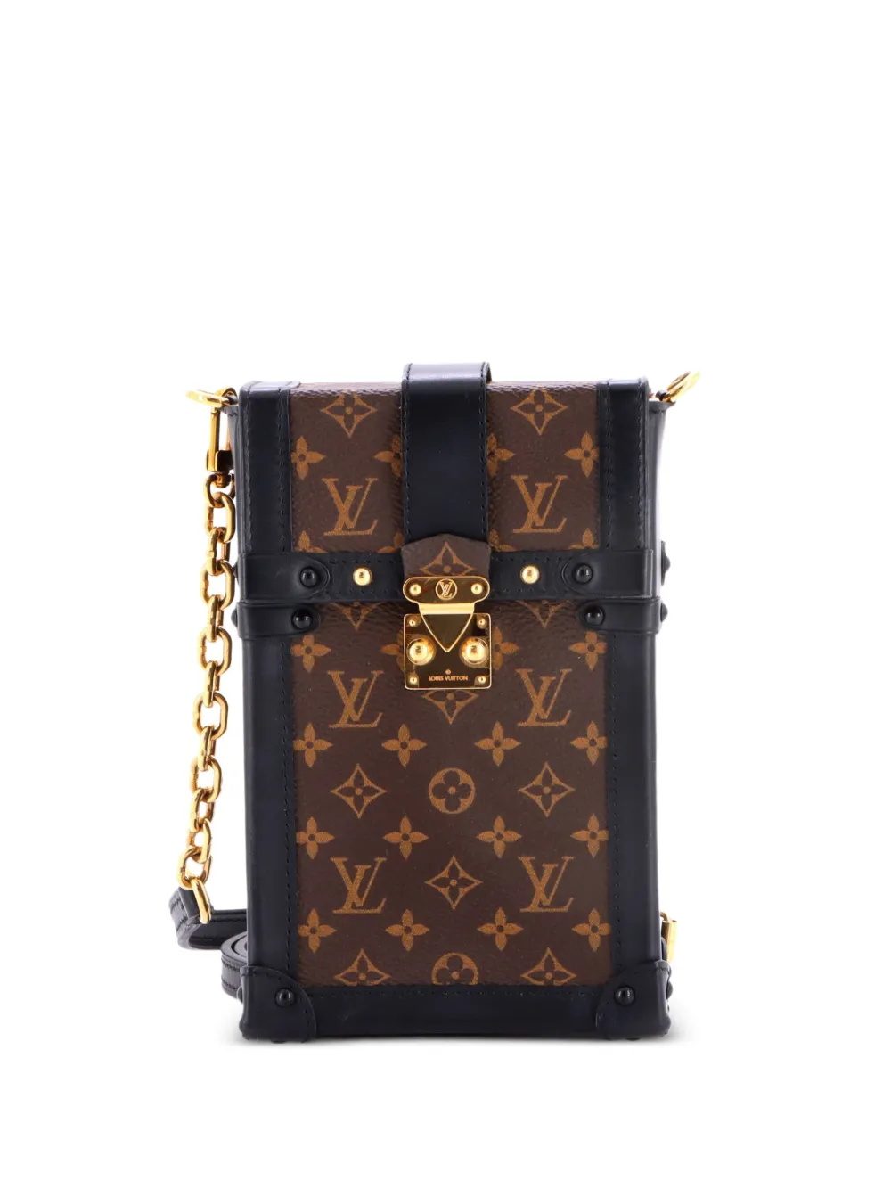 Louis Vuitton Pre-Owned Vertical Trunk Pochette Monogram Canvas crossbody bag - Black