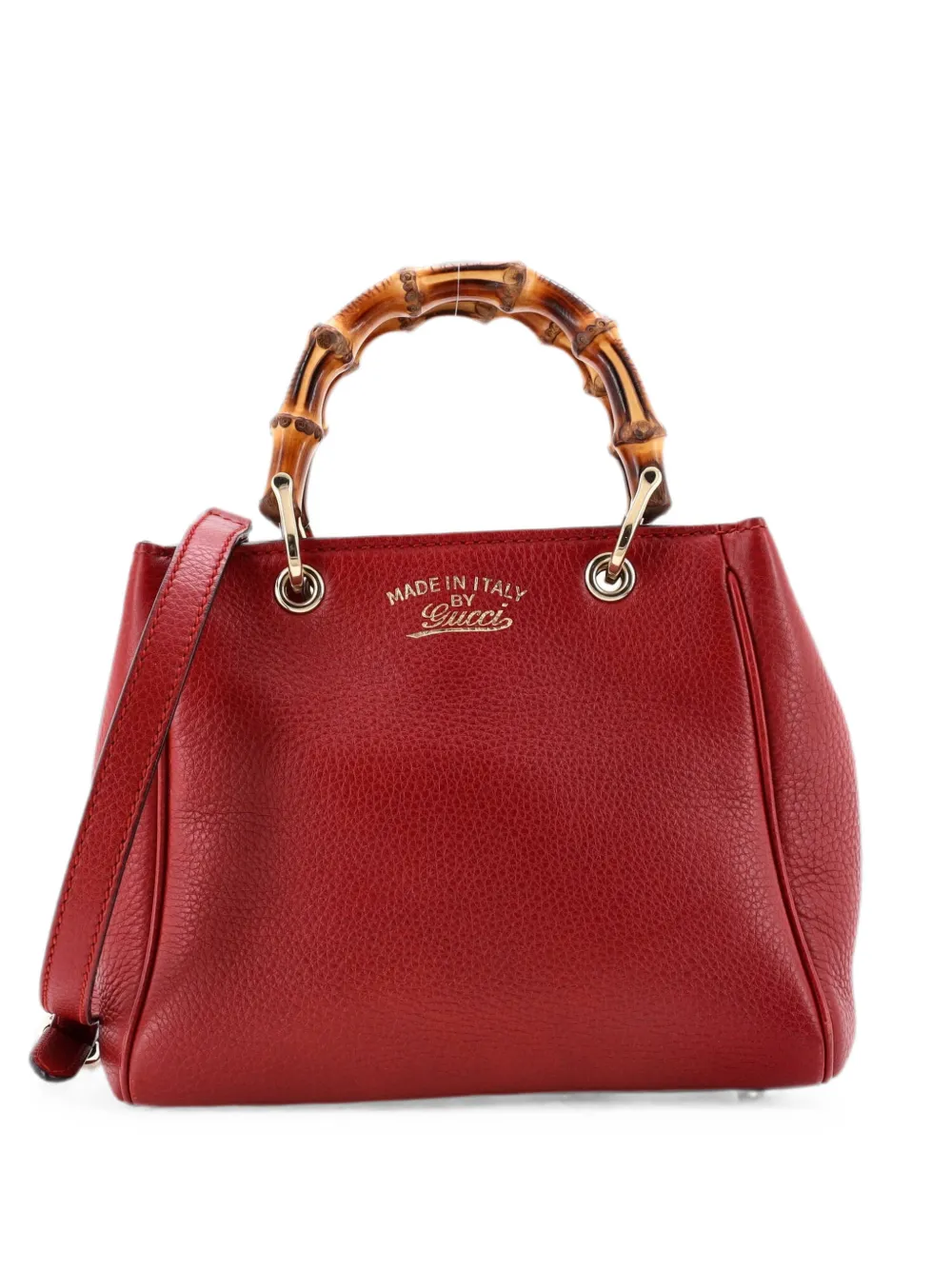 Gucci Pre-Owned Bamboo Shopper Tote Leather Mini satchel - Rot