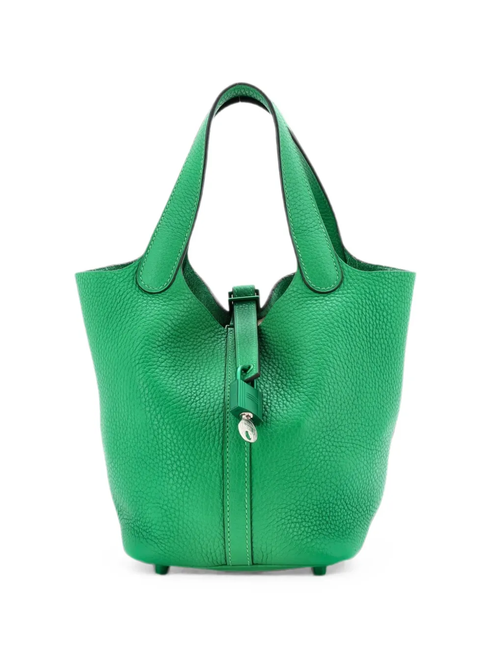 Hermès Pre-Owned Monochrome Picotin Lock Bag Clemence PM bucket bag - Grün