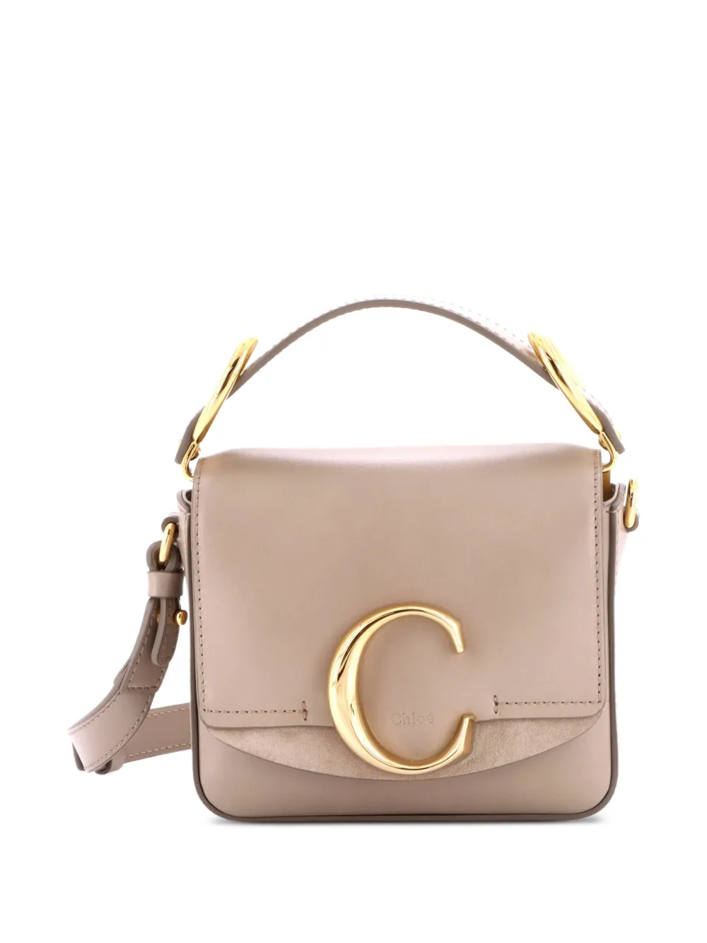 Chloé Pre-Owned C Double Carry Bag Leather Mini shoulder bag - Toni neutri