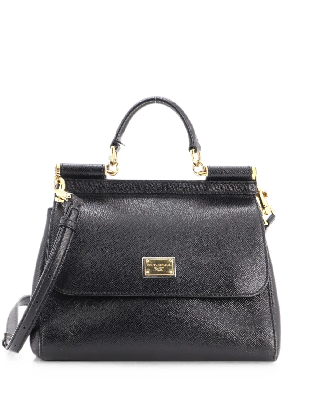Dolce & Gabbana Pre-Owned Miss Sicily Leather Large shoulder bag - Schwarz