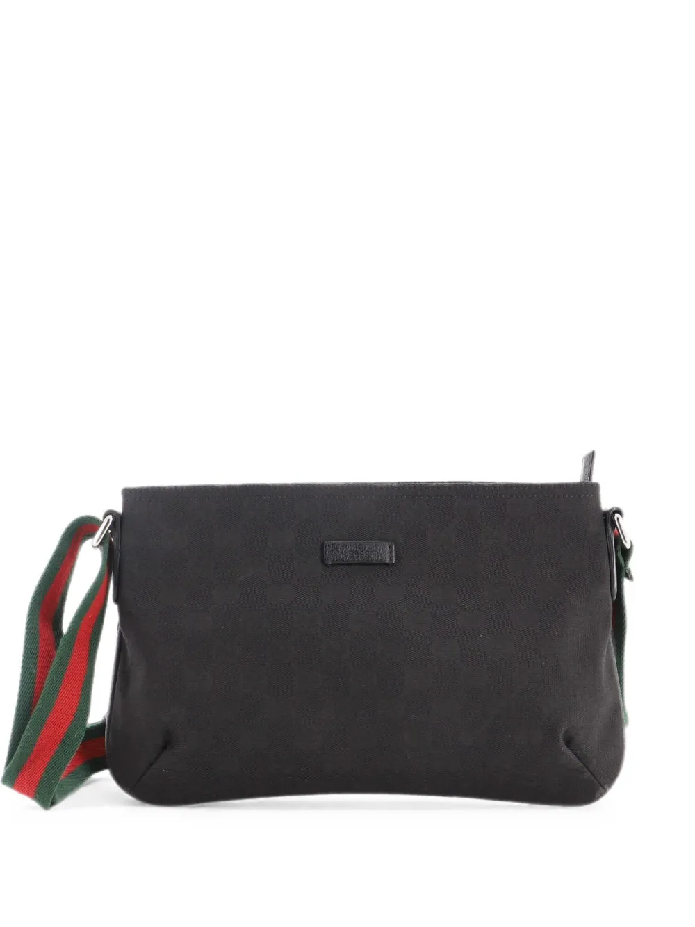 Gucci Pre-Owned Web Strap Messenger Bag GG Canvas Small crossbody bag - Nero