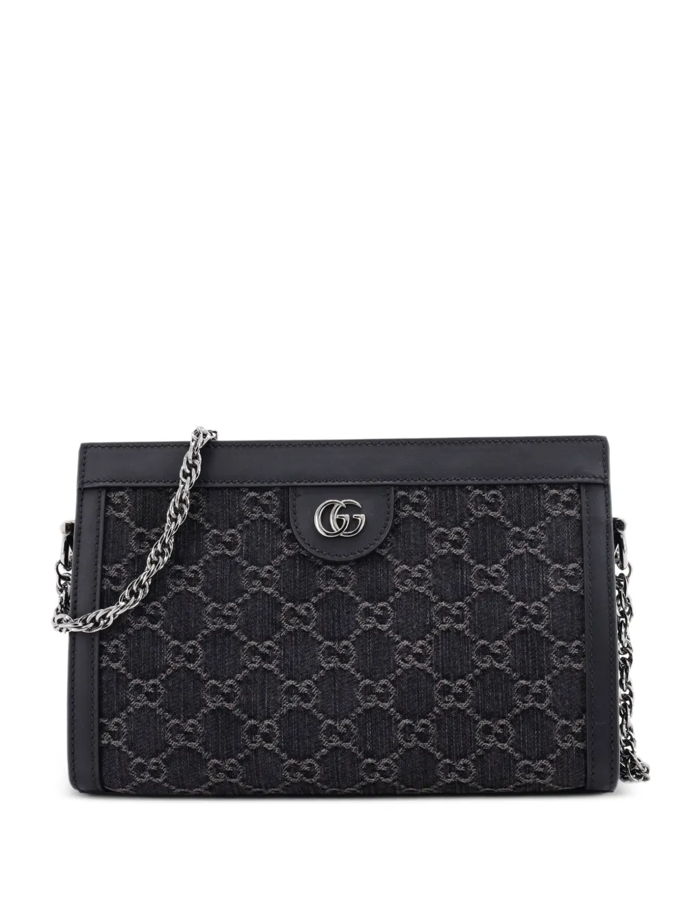 Gucci Pre-Owned Ophidia Chain GG Denim Small shoulder bag - Nero