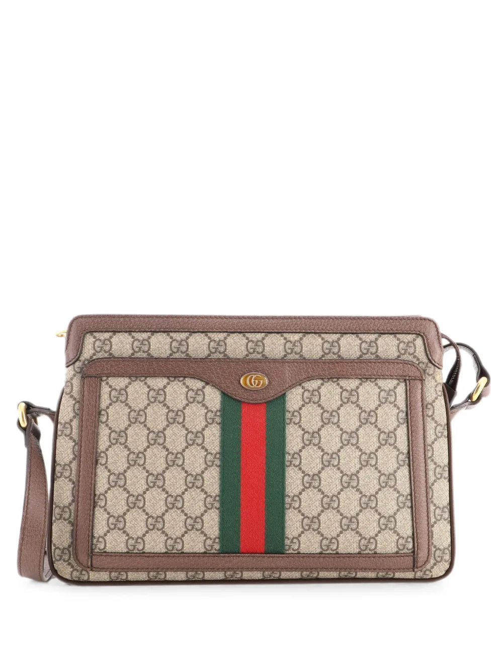Gucci Pre-Owned Ophidia Zip GG Coated Canvas Medium shoulder bag - Braun