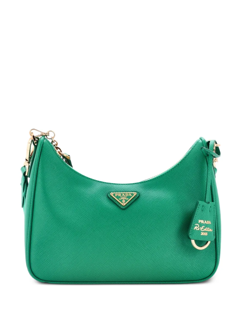 Prada Pre-Owned Re-Edition 2005 Shoulder Bag Saffiano Leather Small crossbody bag - Verde