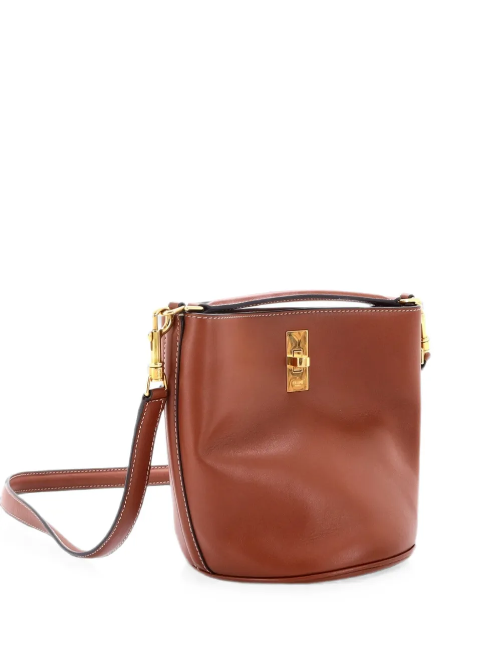 Celine Pre-Owned 16 Bag Leather Teen bucket bag - Braun
