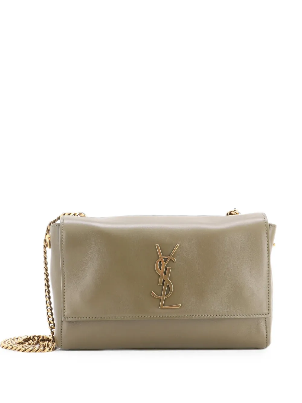 Saint Laurent Pre-Owned Classic Monogram Reversible Shoulder Bag Suede Small crossbody bag - Grün