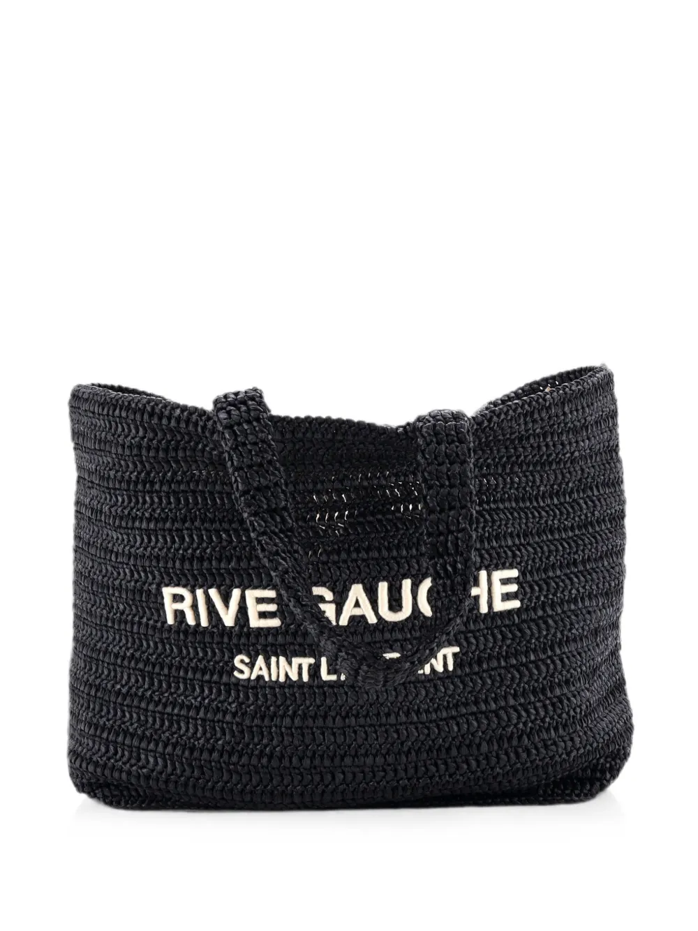 Saint Laurent Pre-Owned Rive Gauche Supple Raffia tote bag - Schwarz
