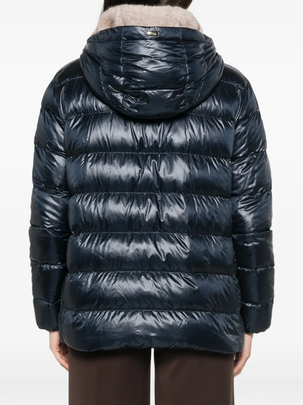 Herno Gevoerd jack met capuchon Blauw