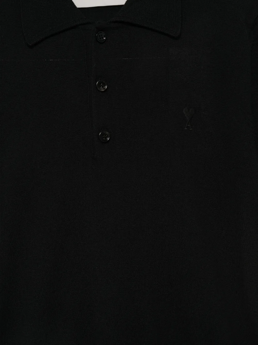 AMI Paris Ami de Coeur polo shirt Zwart