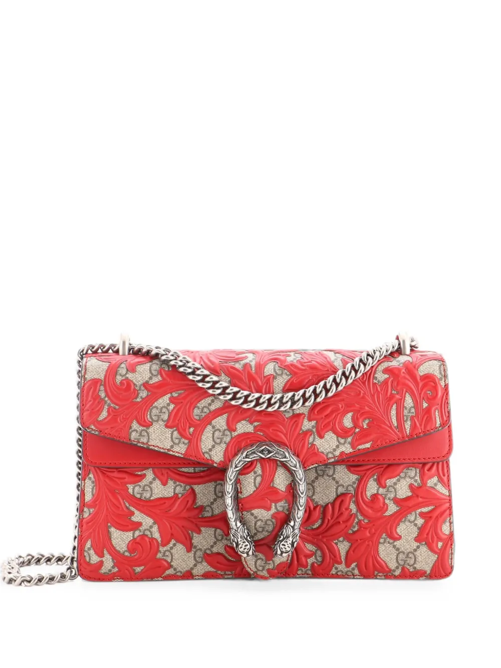 Gucci Pre-Owned Dionysus Bag Arabesque GG Coated Canvas Small shoulder bag - Marrone